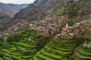 berber village in a green valley